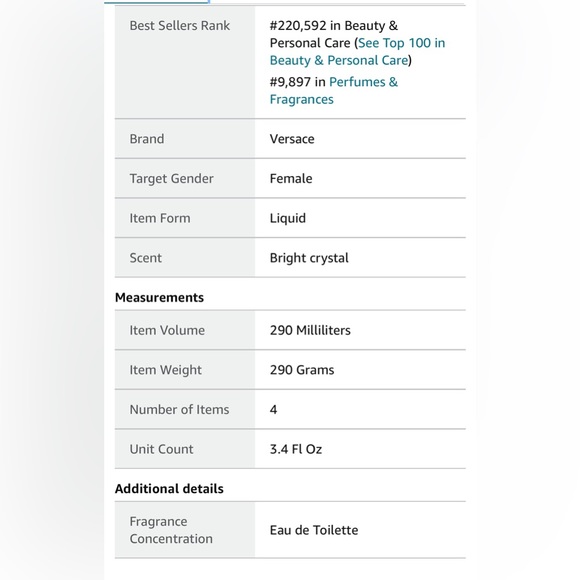 🔥Versace DEAL bright crystal perfume 4 piece set NEW 💥 - Picture 9 of 11